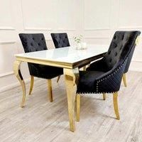 Louis Glass Top Dining Table