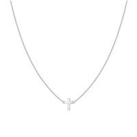 TINGN Cross Pendant Necklaces for Women Pendant Chain 16 White Gold