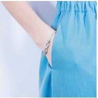Pave Infinity Bracelets And Earrings Set - Silver