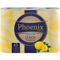 45 Roll 3-Ply Quilted Toilet Roll - Lemon Fragranced