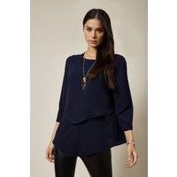 Oversized 3/4 Sleeves Layered Blouse