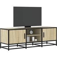 TV Cabinet Sonoma Oak 120x35x41 cm Engineered Wood and Metal