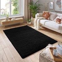 Shaggy Soft 5cm Thick Pile Area Rug Black