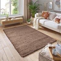 Shaggy Soft 5cm Thick Pile Area Rug Dark Beige