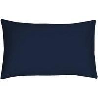 Smart Living Polycotton Bed Linen Luxury Fitted Bedsheet or Pillowcase Non Iron in Navy | Size: Standard Pillow Case