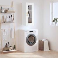 Wall Mounted Cabinet White 34.5x34x90 cm