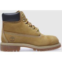 Timberland Unisex Kids’ 6 in Premium Waterproof Boots, Yellow (Wheat Nubuck), 12 UK (30.5 EU)