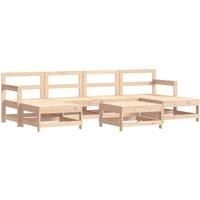 7 Piece Garden Lounge Set Solid Wood Pine