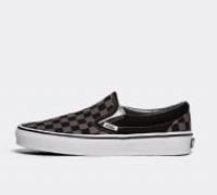 Vans Black & Grey Classic Slip On Trainers