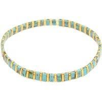 Rainbow Gold Bead Link Bracelet - 3 Styles - Silver
