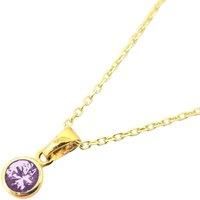 Mini Round Alexandrite June Birthstone Pendant Necklace