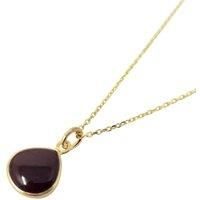 Dark Ruby 40th Birthday Gift Gemstone Gold Vermeil Necklace