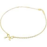 Dainty Bow Tie Bowknot Gold Plated Charm Bracelet