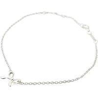 Dainty Bow Tie Bowknot Sterling Silver Charm Bracelet