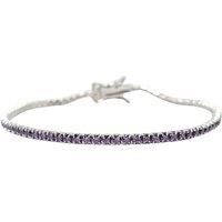 Sterling Silver Amethyst Gemstone Tennis Bracelet