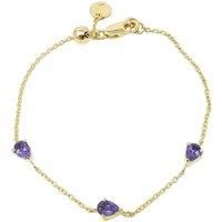 Amethyst February Birthstone Minimalist Gold Vermeil Plated Bracelet