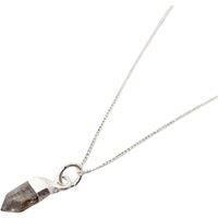 Raw Herkimer Diamond Sterling Silver April Birthstone Necklace