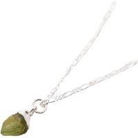 Harfi Women's Raw Peridot Sterling Silver August Birthstone Necklace | Size: 18 inches