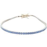 Blue Topaz Gemstone Silver Tennis Bracelet