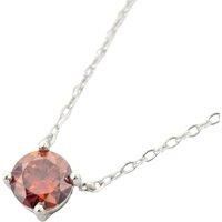 Garnet Moissanite Crystal Sterling Silver Necklace