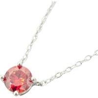 Ruby Moissanite Crystal Sterling Silver Necklace