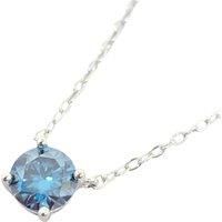 Sapphire Moissanite Crystal Sterling Silver Necklace