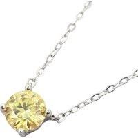 Citrine Moissanite Crystal Sterling Silver Necklace