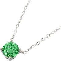 Emerald Moissanite Crystal Sterling Silver Necklace