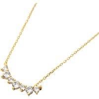 Harfi Women's Cluster Sparkling Diamond Gemstone Gold-Plated Necklace in Gold | Size: 18 inches