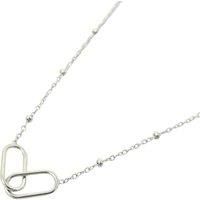 Interlocking Paperclip Infinity Silver Necklace