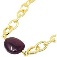 Harfi Women's Garnet January Birthstone Statement Pendant Necklace in Gold | Size: 16 inches