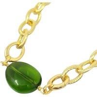 Harfi Women's Peridot August Birthstone Statement Pendant Necklace in Gold | Size: 16 inches