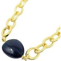 Harfi Women's Sapphire September Birthstone Statement Pendant Necklace in Gold | Size: 16 inches