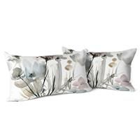Snylcce Brown Cream Grey Teal Floral Cushion Covers Watercolor 2 12x20