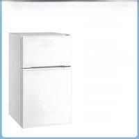 COMFEE 87L Under Counter Fridge Freezer with LED Light, Removable Shelves, Adjustable Thermostats