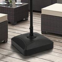 £Breeins£Capacity Fillable Mobile Patio Umbrella Base with 4 Locks, 2 Knobs, Black-Wheels