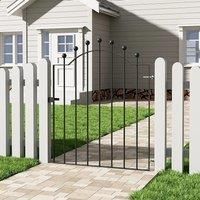 £Breeins£3ft Wrought Iron Garden Gate, Black