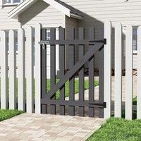 £Breeins£Garden wooden door carbonized anticorrosive wood fence door outdoor courtyard fence