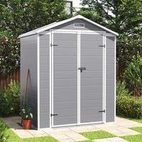 £Breeins£6x4 FT Plastic Outdoor Storage Shed, Resin Sheds Perfect To Store Patio Furniture, Storage Shed