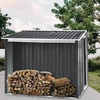 £Breeins£6x8 FT Outdoor Storage Shed, Utility Metal Tool Storage with Lockable Doors and Updated