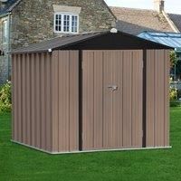 £Breeins£8 x 6 FT Outdoor Metal Storage Shed Steel Garden Shed with Double Lockable Door Tool Storage Shed for Backyard Patio