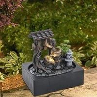 £Breeins£Tabletop Fountain Water Feature with LED Light Home Decoration