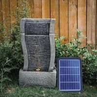 £Breeins£Solar Powered Outdoor Rockery Water Fountain