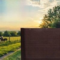 £Breeins£200g/m Garden Privacy Shade Net Wall Screening Netting Balcony Windbreak Fence, Brown
