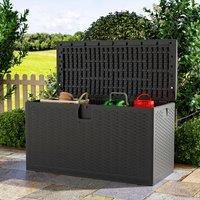 £Breeins£Large Waterproof Resin Indoor and Outdoor Storage Box, Weatherproof UV Resistant Box with