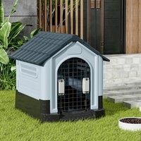 £Breeins£Weatherproof Plastic Dog House Kennel with Skylight and Door