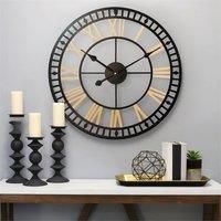 £Lifeideas£60/80 CM Roman Numerals Metal Wall Clock