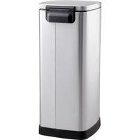 £Lifeideas£30L Step Pedal Trash Can Recycling Bin with Odor Filter Stainless Dent-Proof Plastic Lid