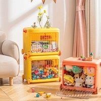 £Lifeideas£Portable Trolley Organizer Box Large Front Open Plastic Kids Toys Storage Box with Wheels