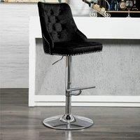 Brown Crushed Velvet 360Swivel High Adjustable Bar Stools